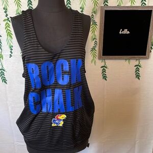 Size L Reversible Kansas Jayhawks Racerback Tank Top C1